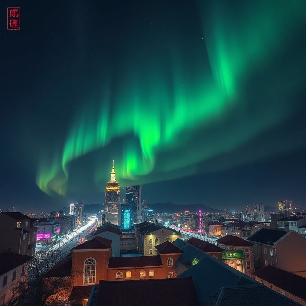 AI generated image by FLUX.1-schnell: 帮我生成一张理光打印机的海报,苹果风,加上中文描述,旁边有个中国男性操作打印机