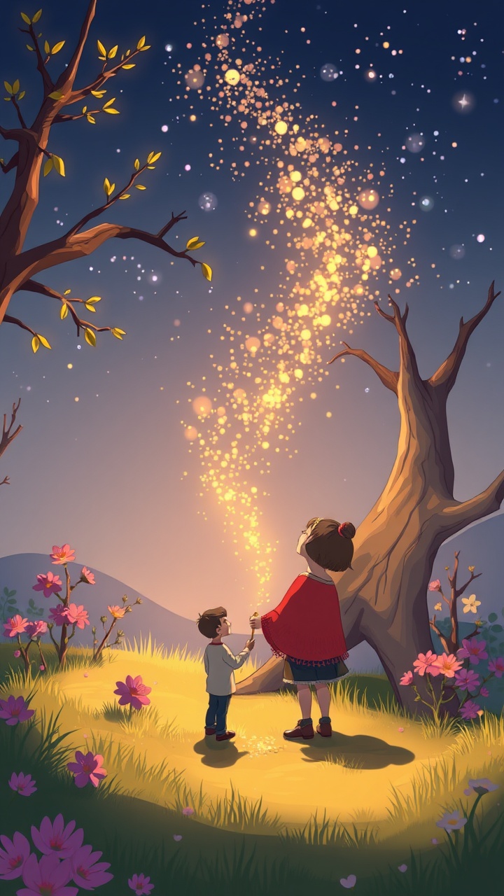 AI generated image by FLUX.1-schnell: It seems like you're aiming for an enchanting Pixar-style illustration! Unfortunately, it looks like there was a glitch in processing your request for a generated image. I can't create the visual directly here this time.
If you'd like, I can help you refine the description even further or provide guidance on how to communicate this concept to an illustrator or digital artist. Alternatively, we could try again to see if the image generation feature works as expected. Let me know how you'd like to proceed!