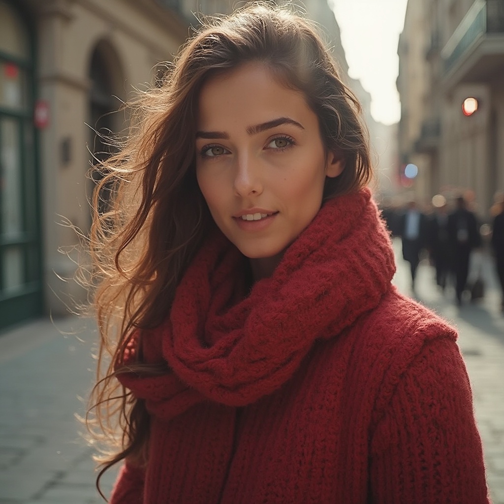 AI generated image by FLUX-Realism-Lora: Necesito que crees una mujer influencer llamada sofia la cual tiene rasgos nordicos y es pelirroja
