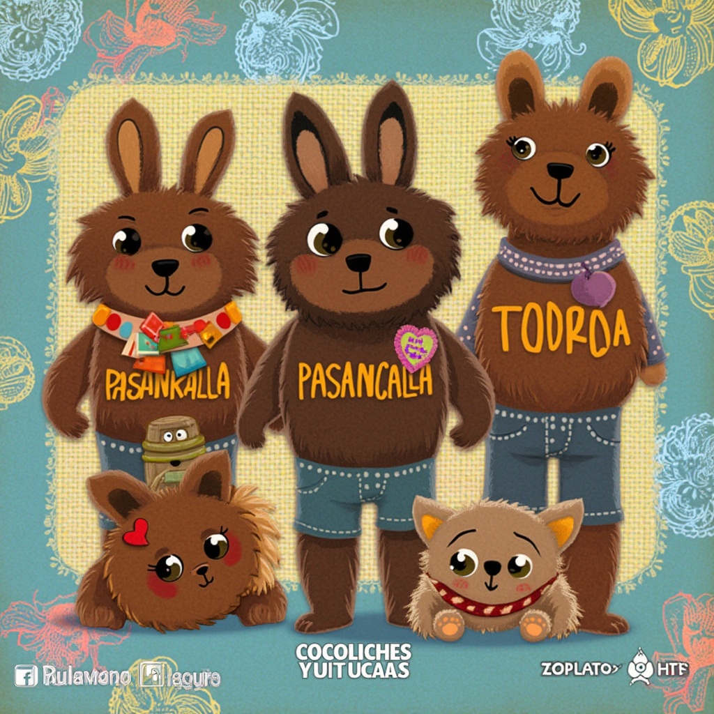 AI generated image by FLUX.1-pro: Pasankalla, Pasancalla, Pororó, Pipoca, Cocoliches y Tutucas